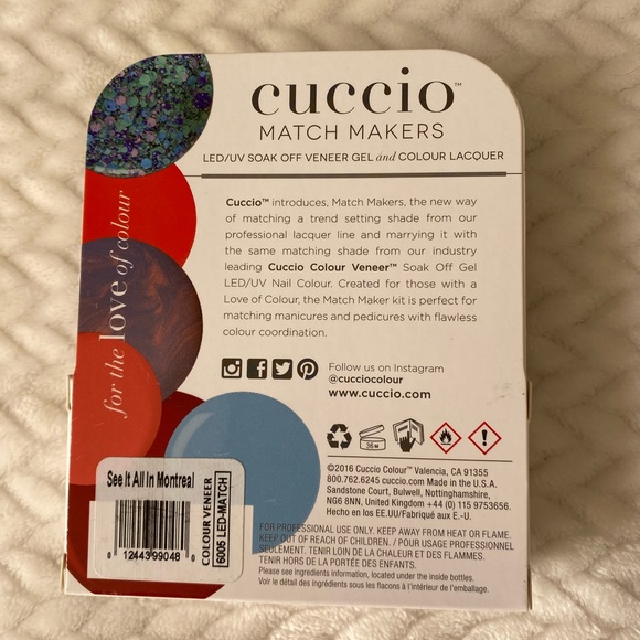 Cuccio Match Makers Led/UV Soak off veneer gel and color laquer - Picture 2 of 2